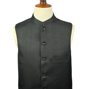 PLAN BLACK EMBROIDERED WAISTCOAT