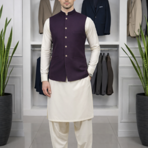 PLAN DEEP PURPLE WAISTCOAT