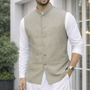 SANDY BEIGE PLAN WAISTCOAT